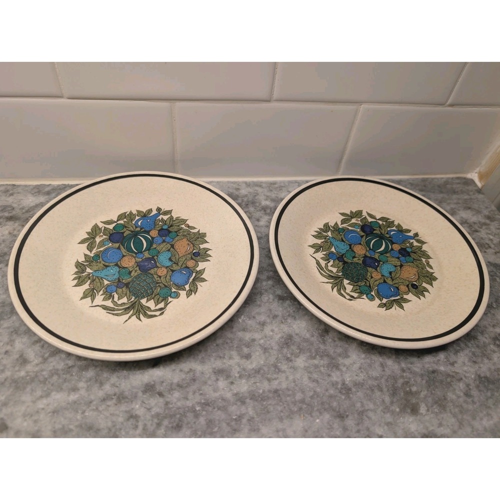 Set of 2 Vintage Lenox TemperWare 6in "Fall Bounty" Small Plates
